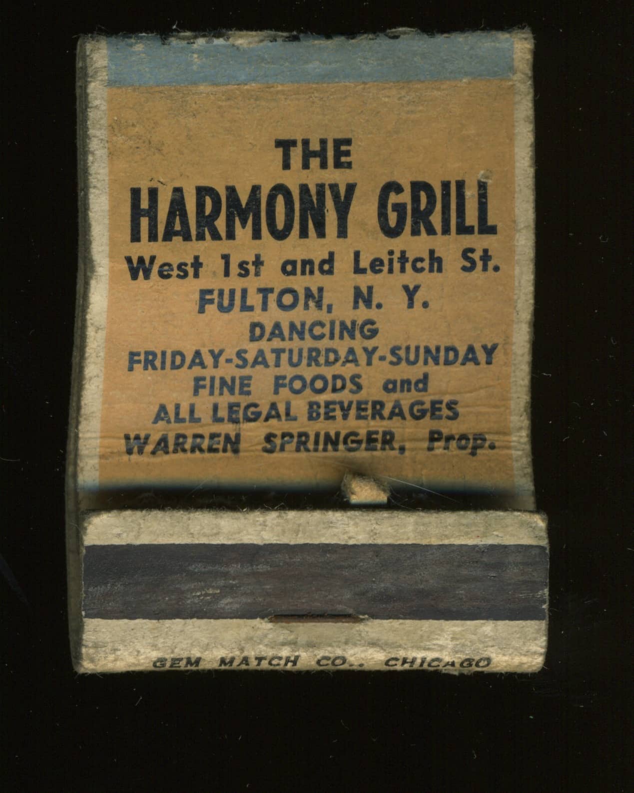 The Harmony Grill - back