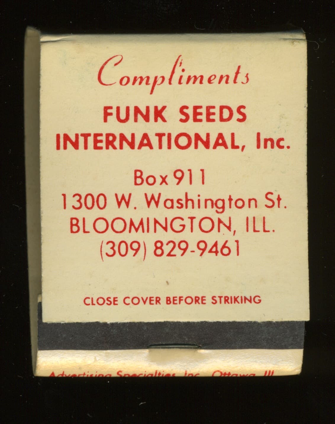Funk Seeds International, Inc. - back